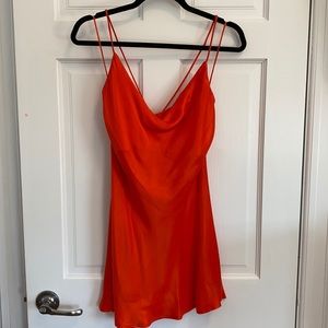 Short Satin Effect Dress, Zara